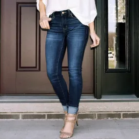 Kan Can Lola Skinny Jeggings: Dark Wash