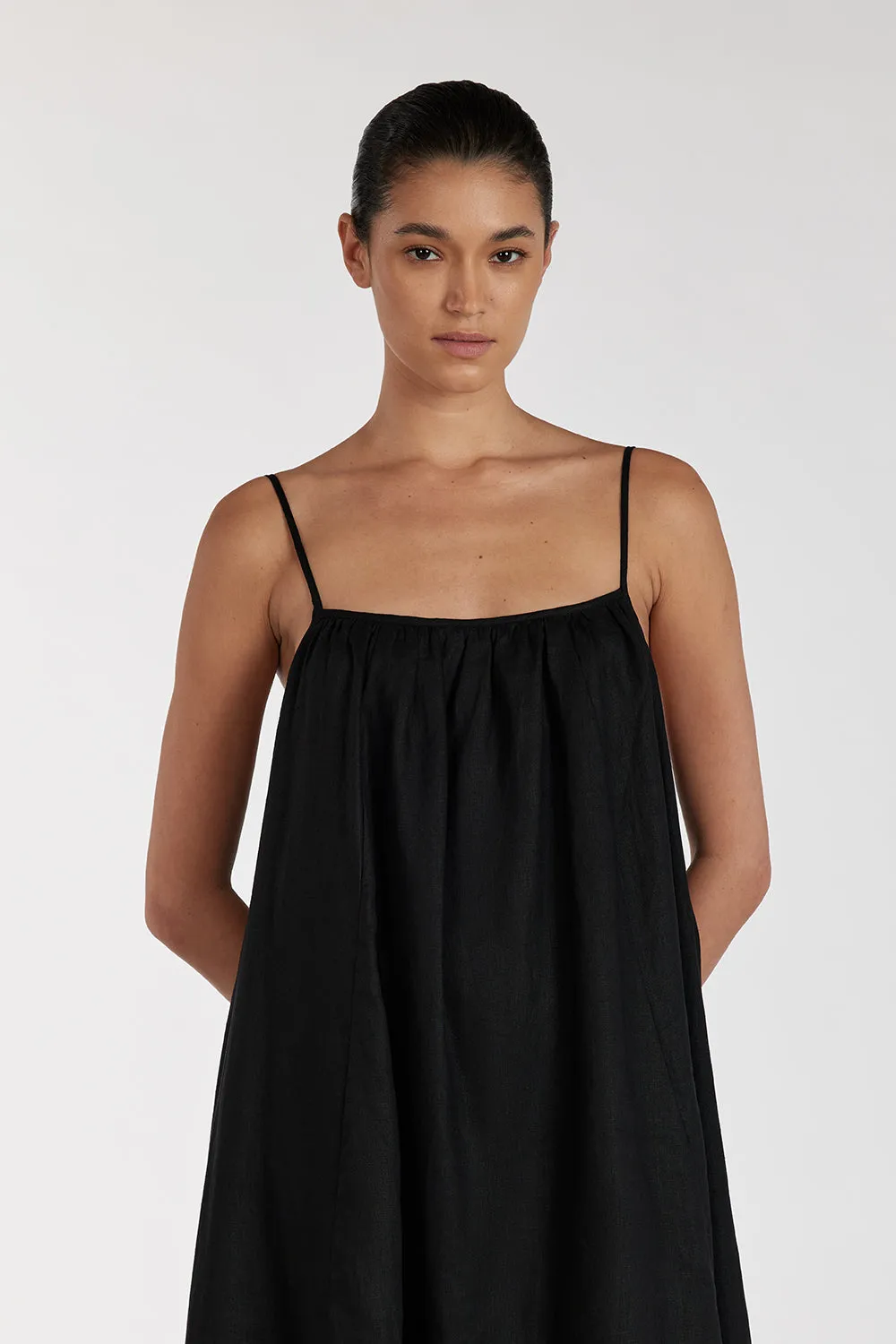KATELYN BLACK/CREAM MIDI DRESS