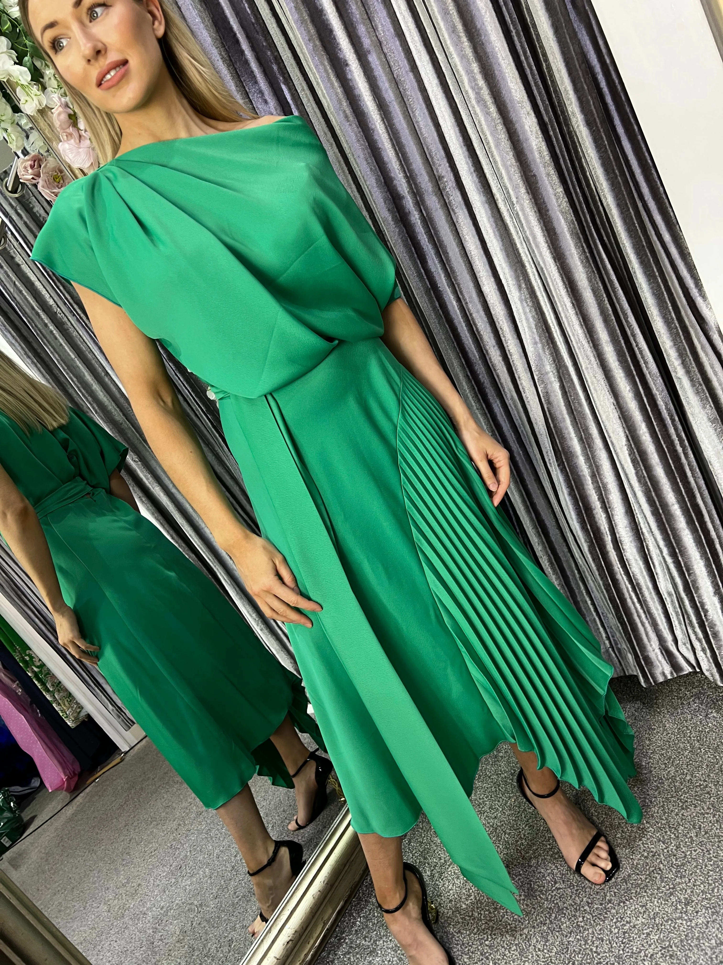 Kevan Jon mila dress emerald green