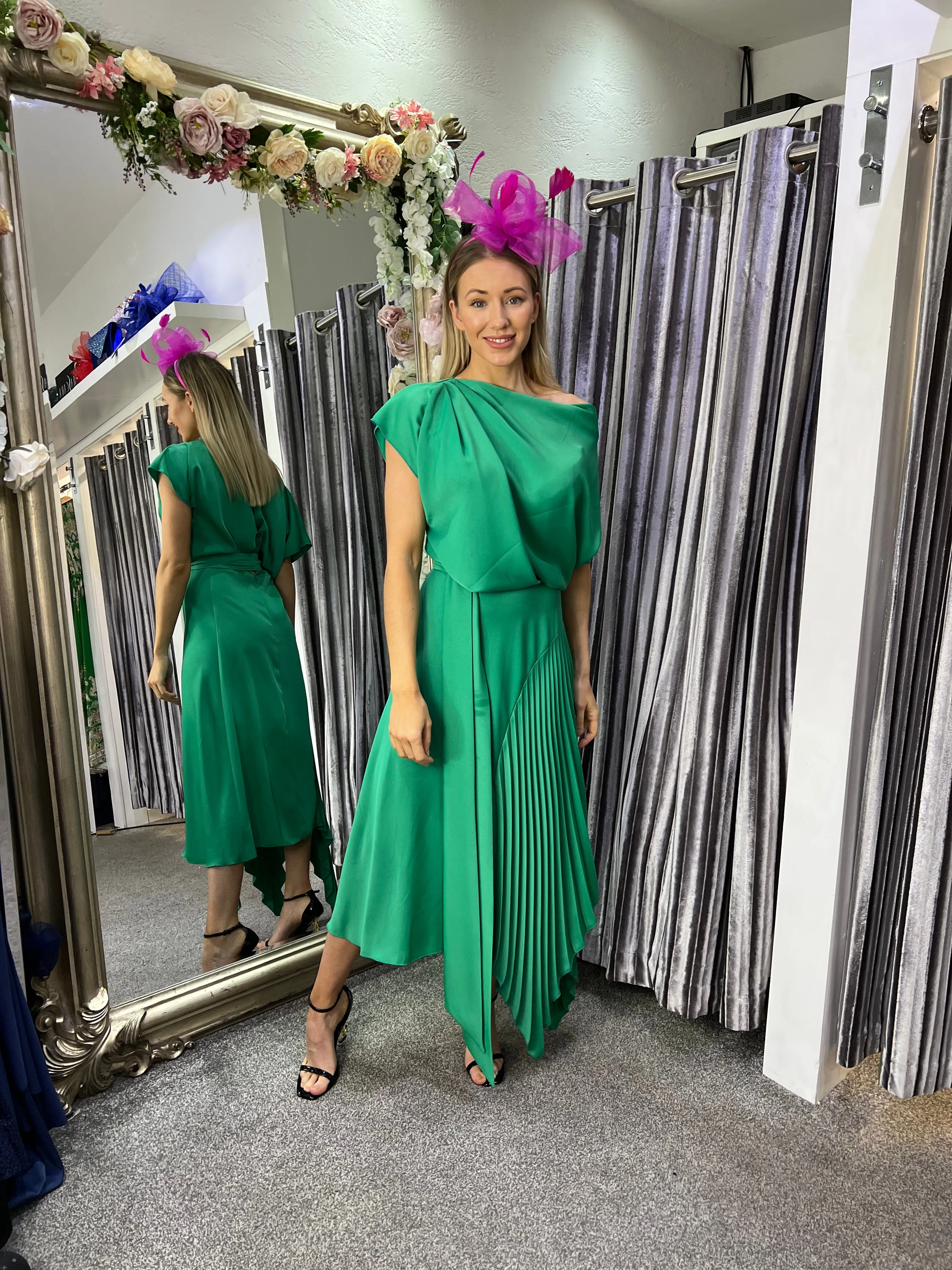 Kevan Jon mila dress emerald green