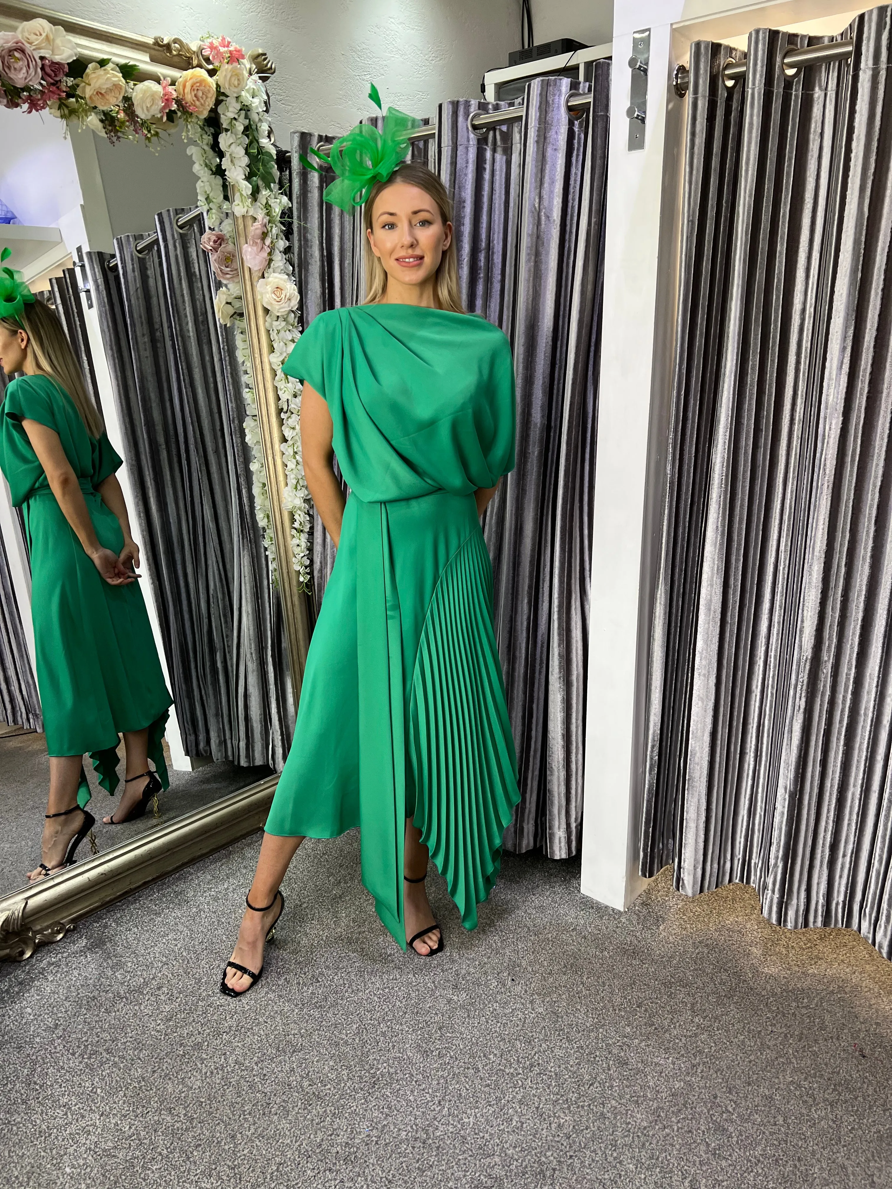 Kevan Jon mila dress emerald green