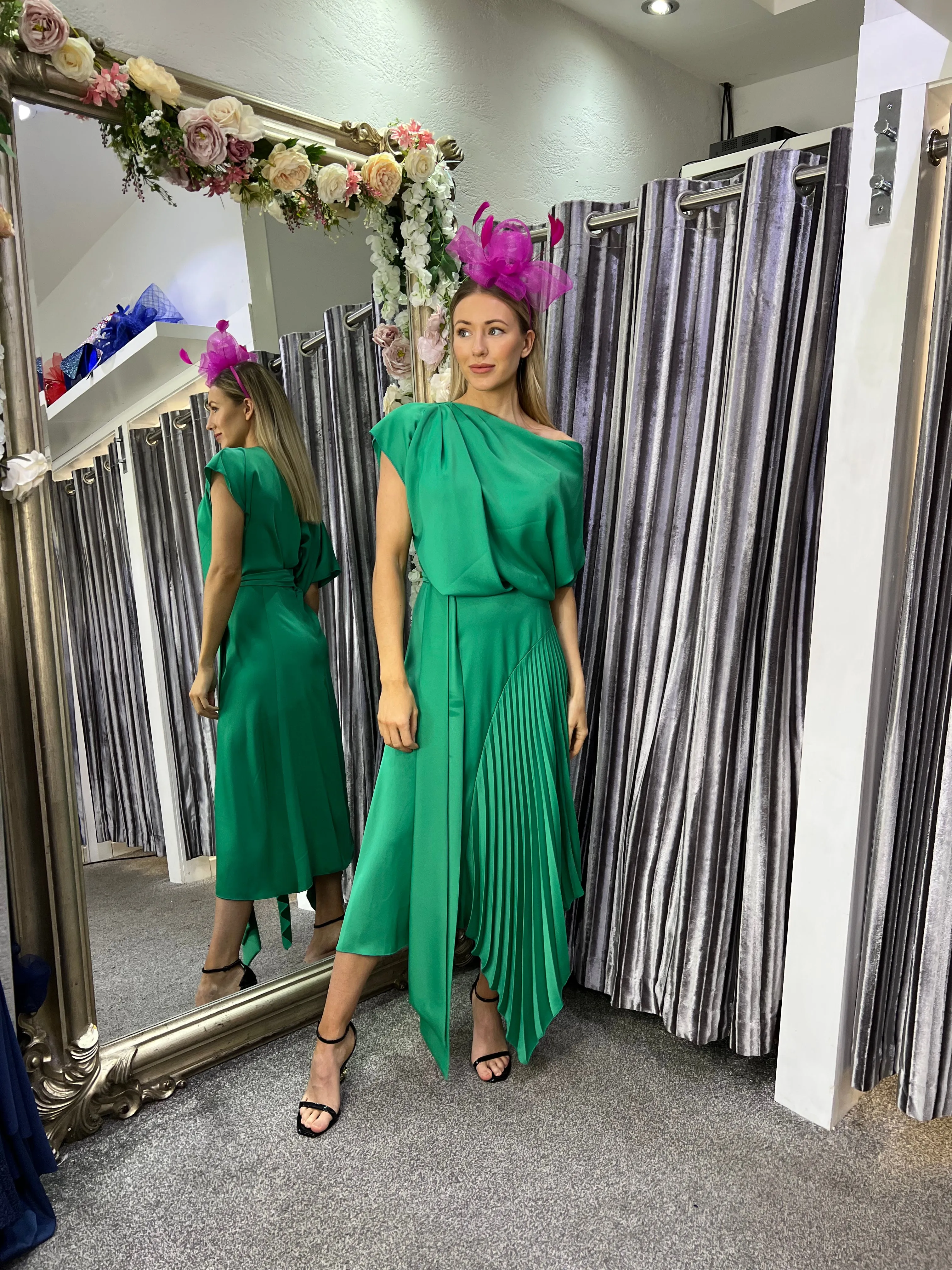 Kevan Jon mila dress emerald green
