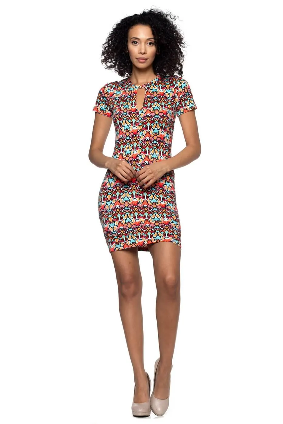 Keyhole Kaleidoscope Dress