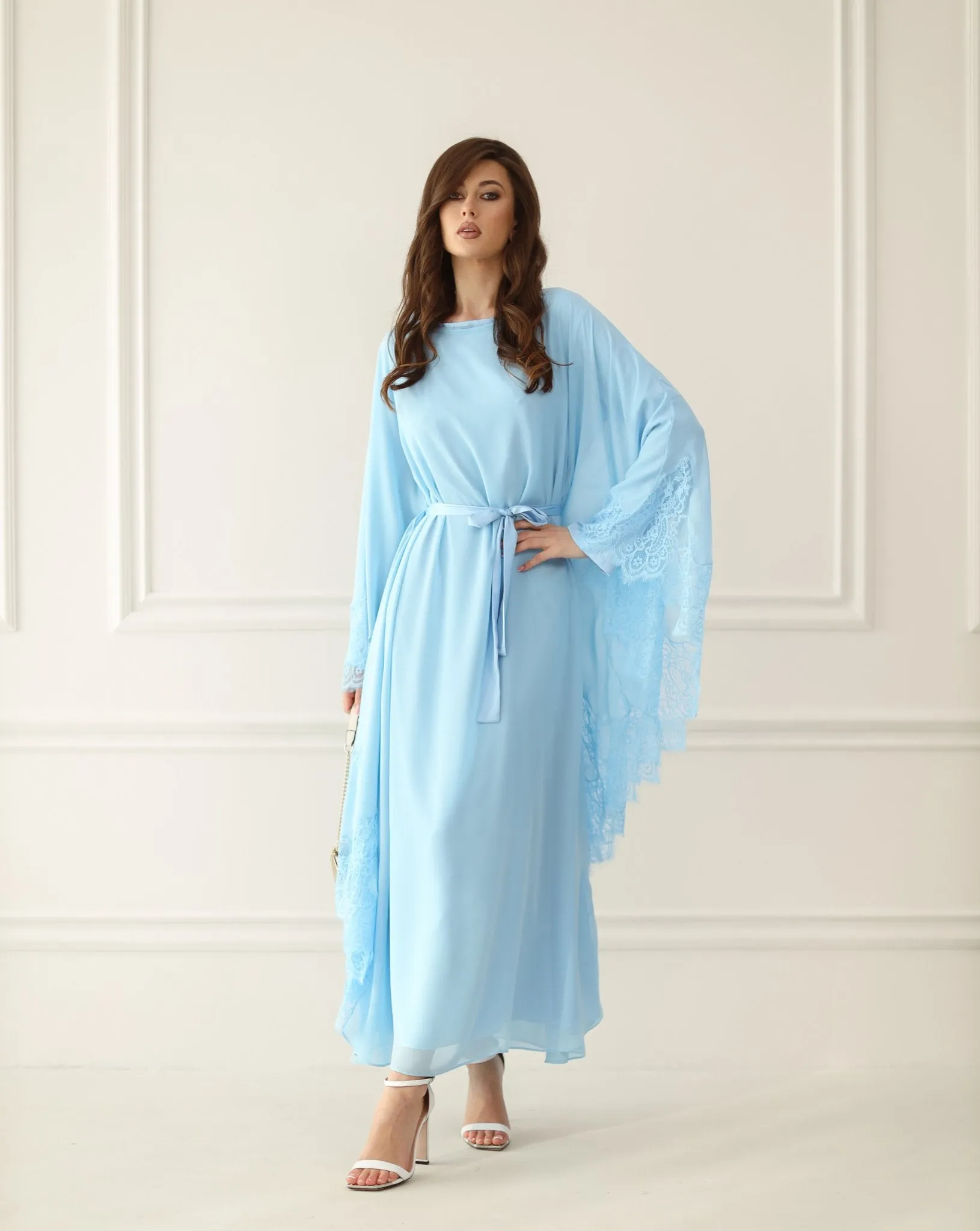 Lamia Chiffon Abaya With Slip Dress