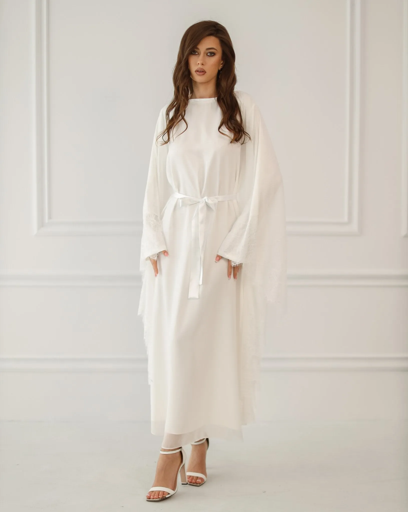 Lamia Chiffon Abaya With Slip Dress