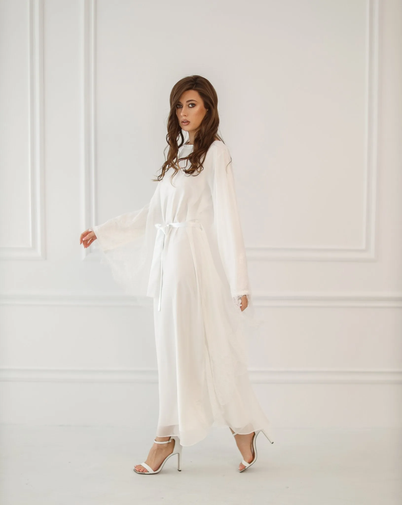 Lamia Chiffon Abaya With Slip Dress
