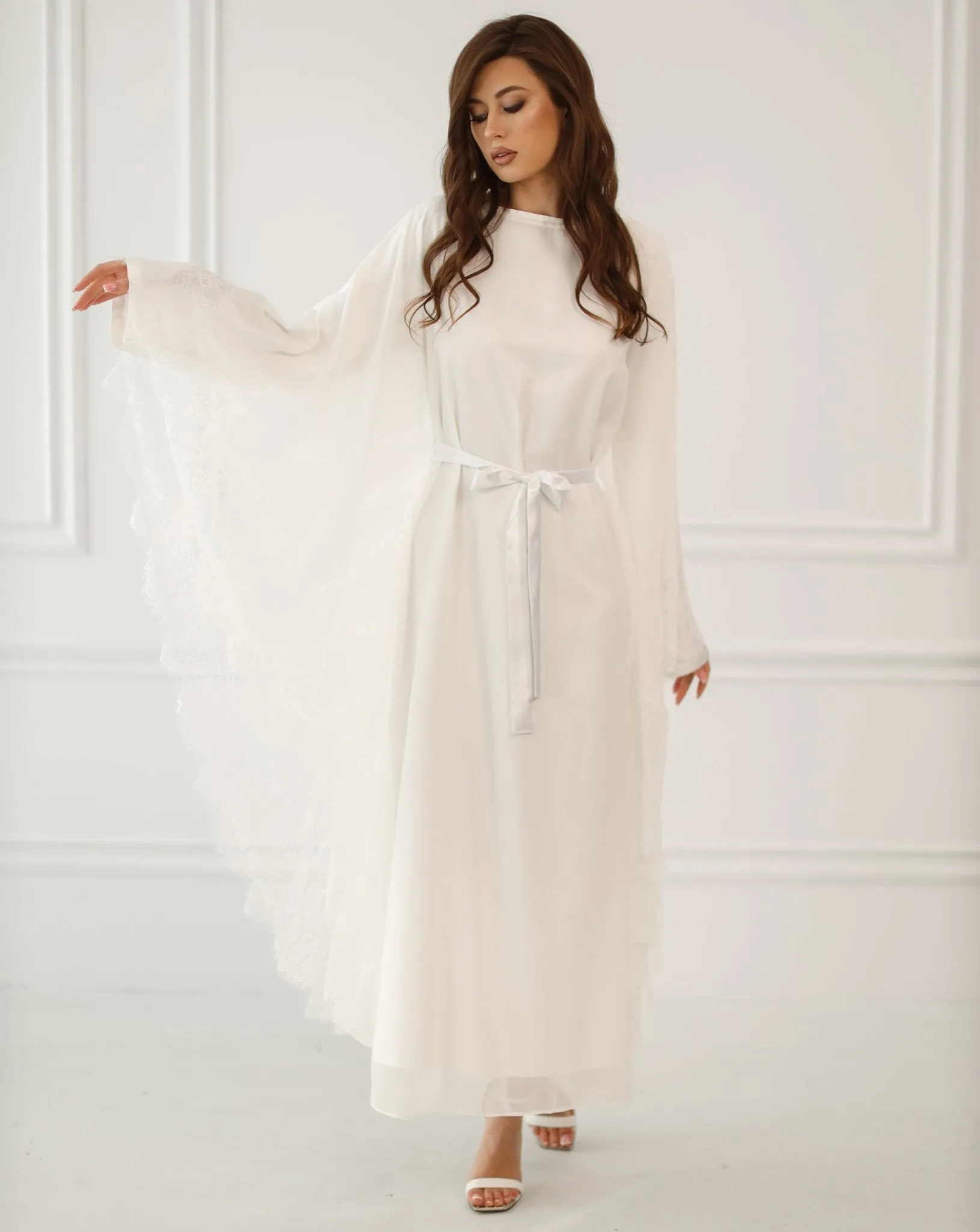 Lamia Chiffon Abaya With Slip Dress