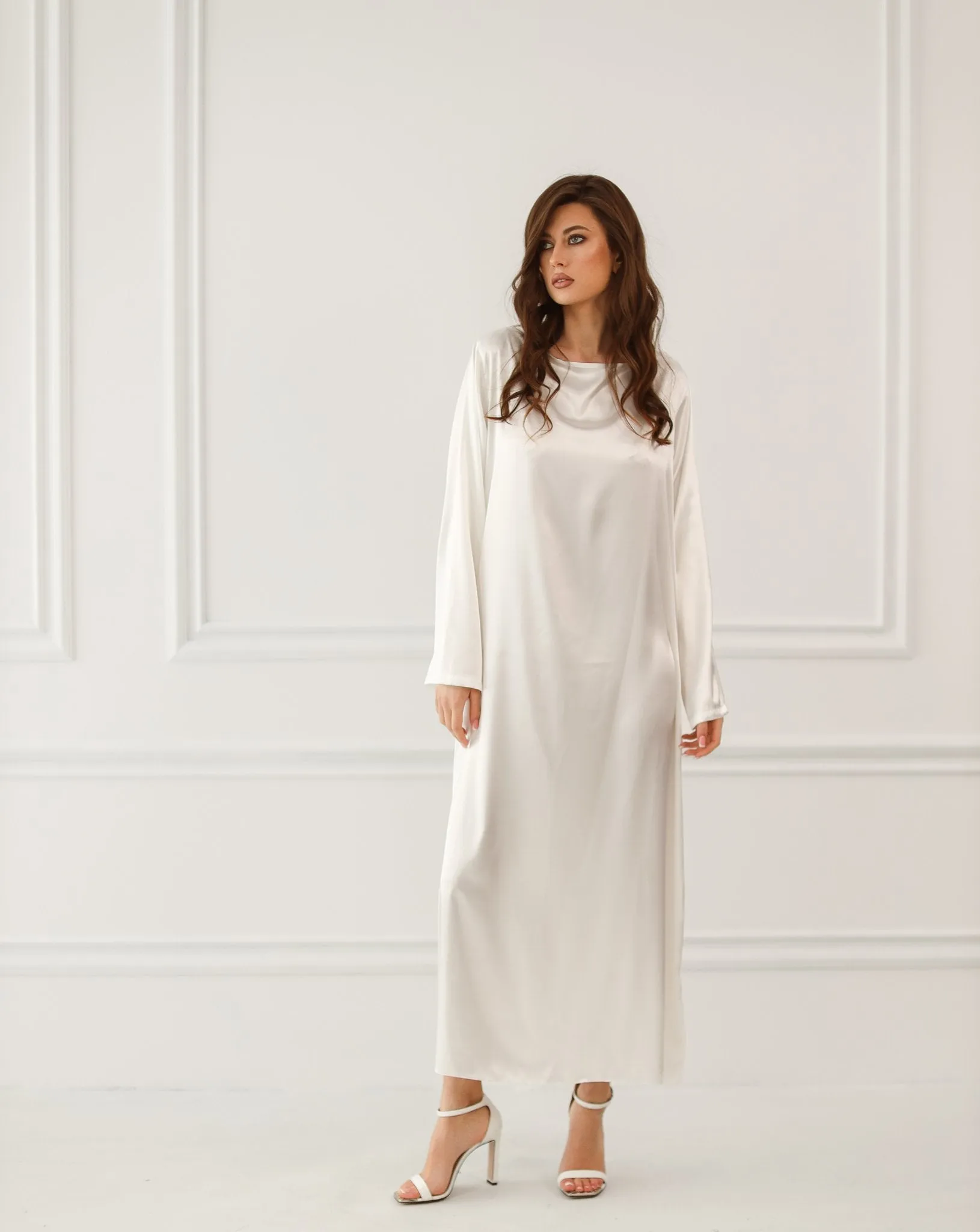 Lamia Chiffon Abaya With Slip Dress
