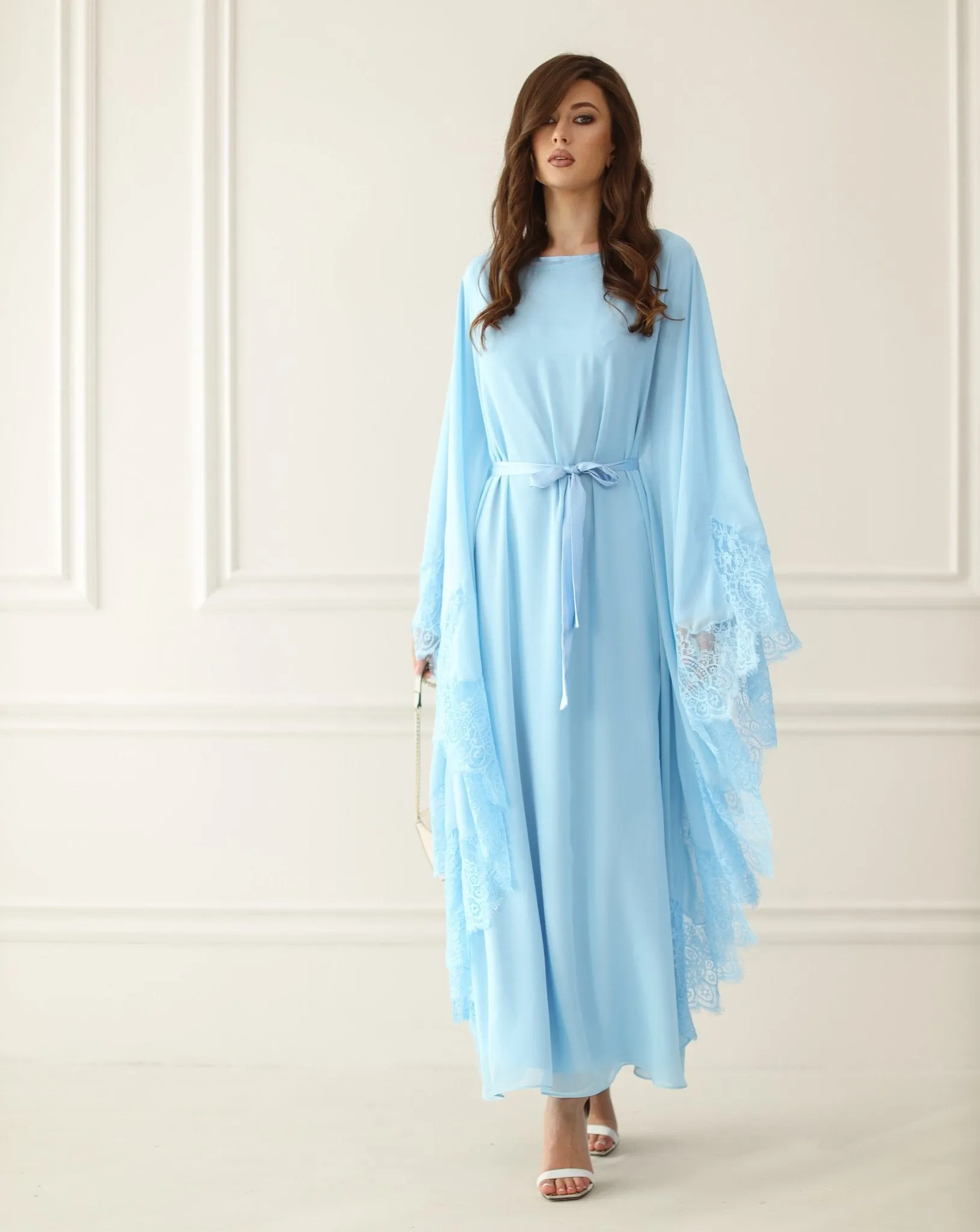 Lamia Chiffon Abaya With Slip Dress