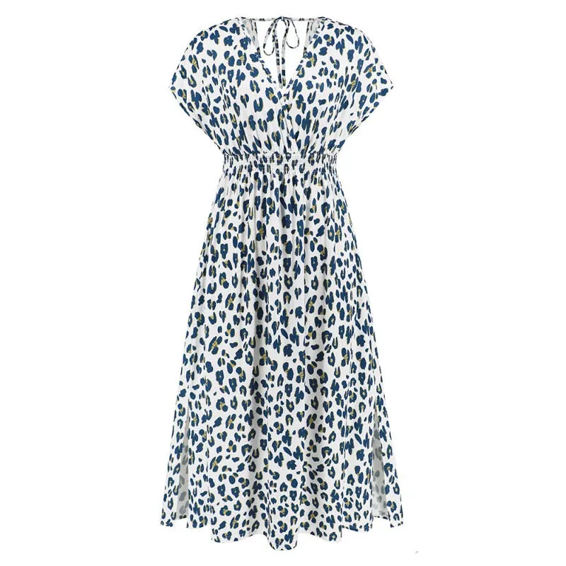 Leopard Print Dress | Open Back