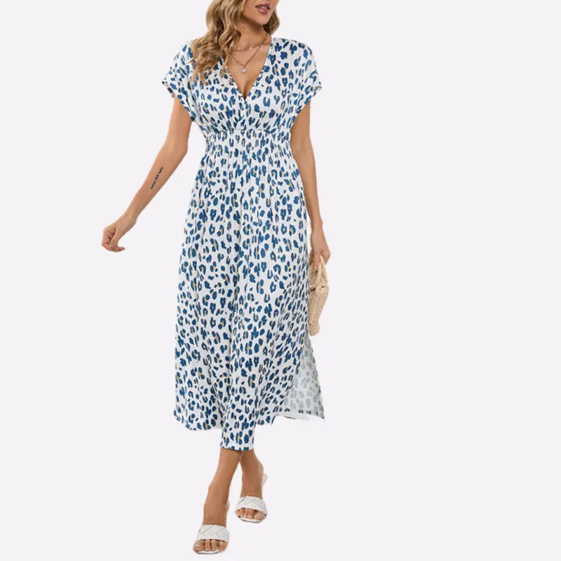 Leopard Print Dress | Open Back