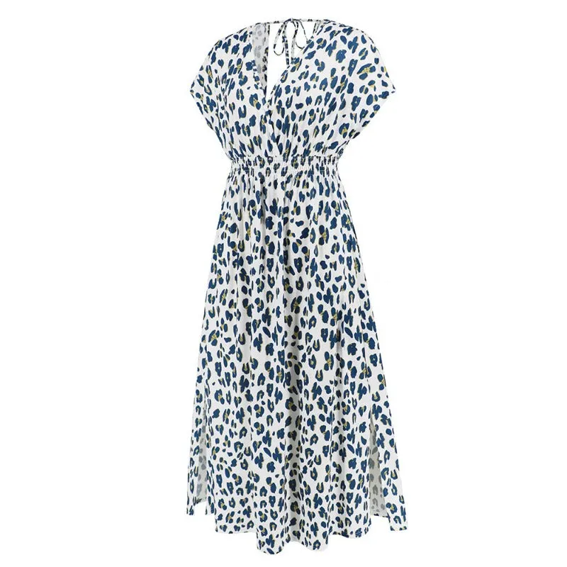 Leopard Print Dress | Open Back