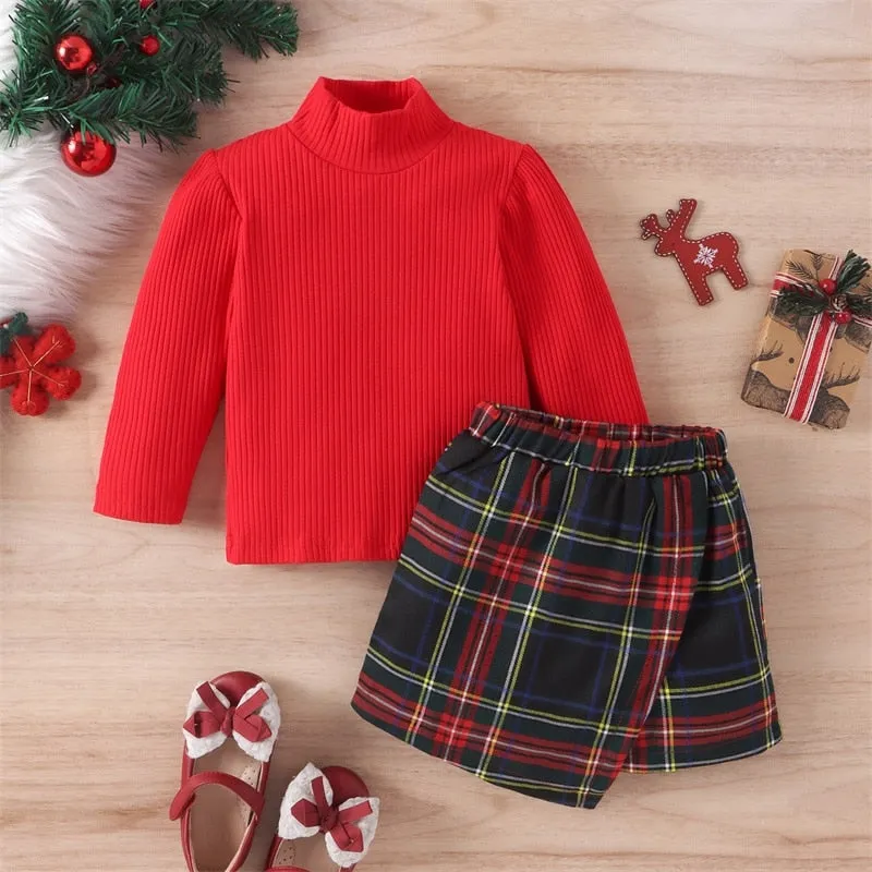 LIBBY Plaid Skirt Outfit