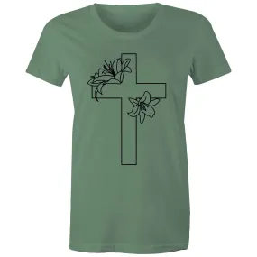 Lilies Cross Women's T-Shirt