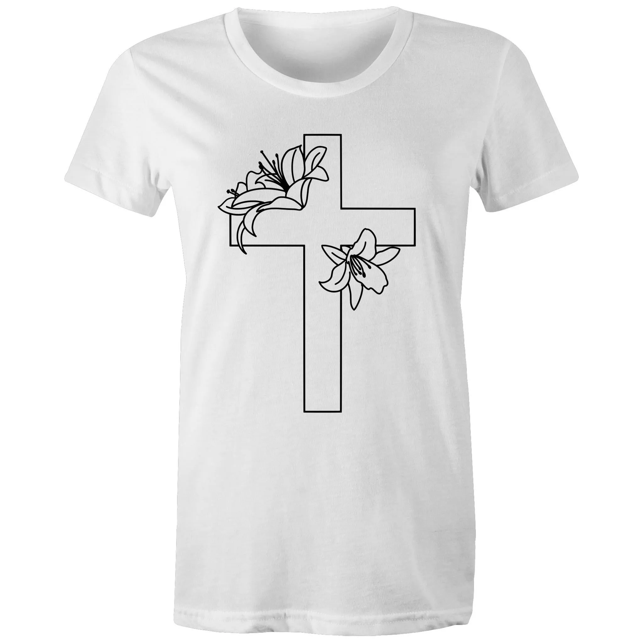 Lilies Cross Women's T-Shirt