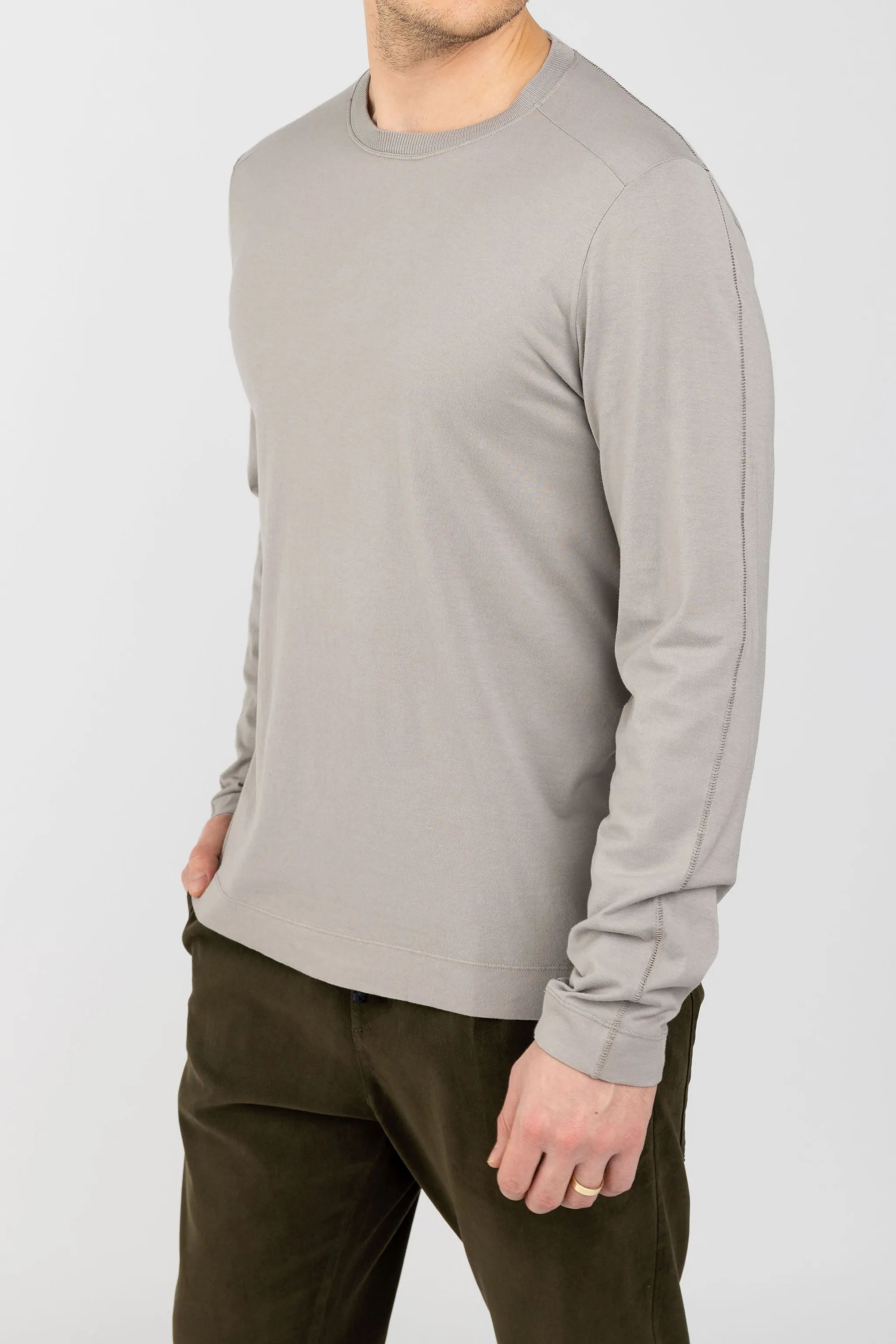 Long Sleeve T-Shirt in Stone