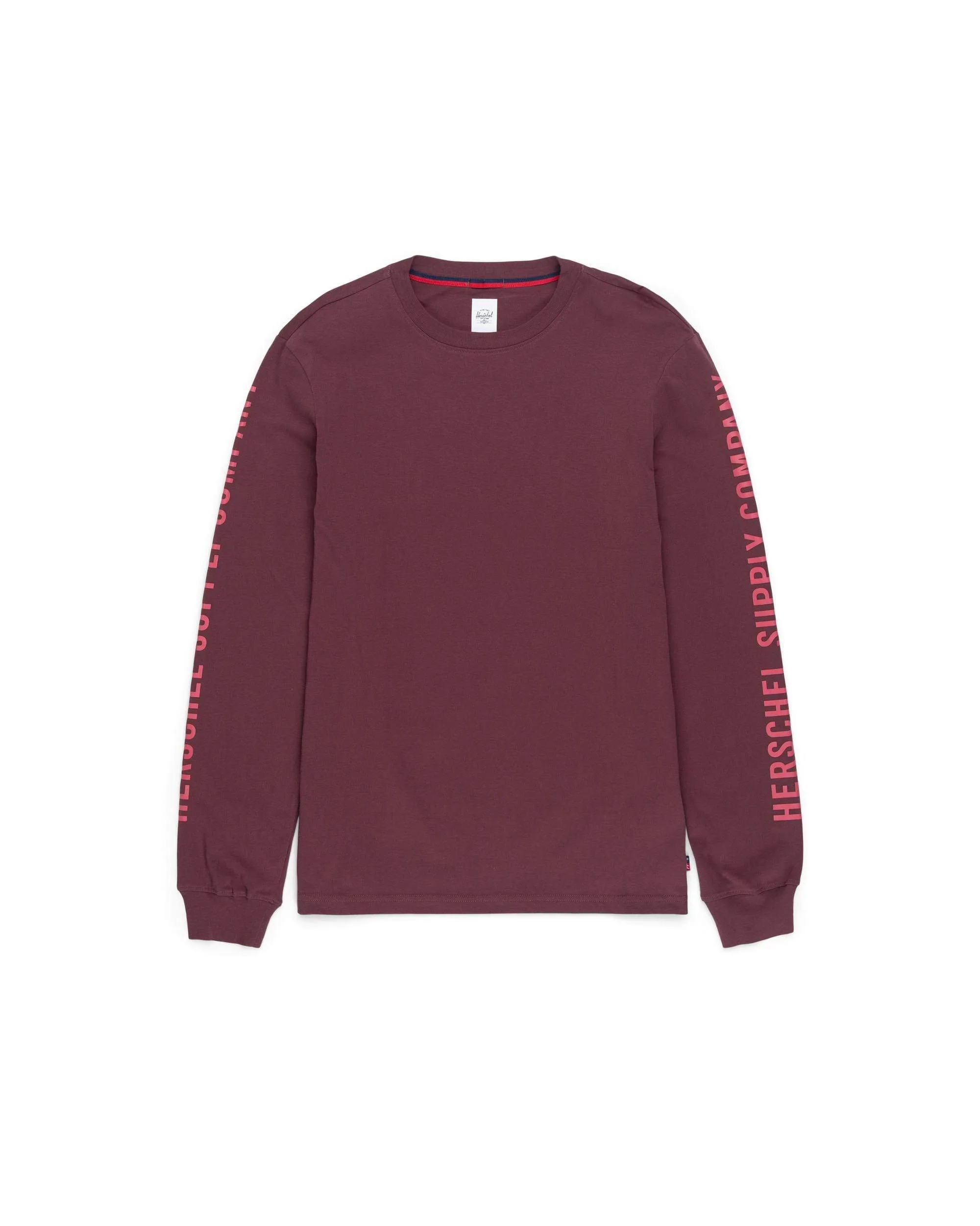 Long Sleeve Tee Sleeve Print Plum/Mineral Red