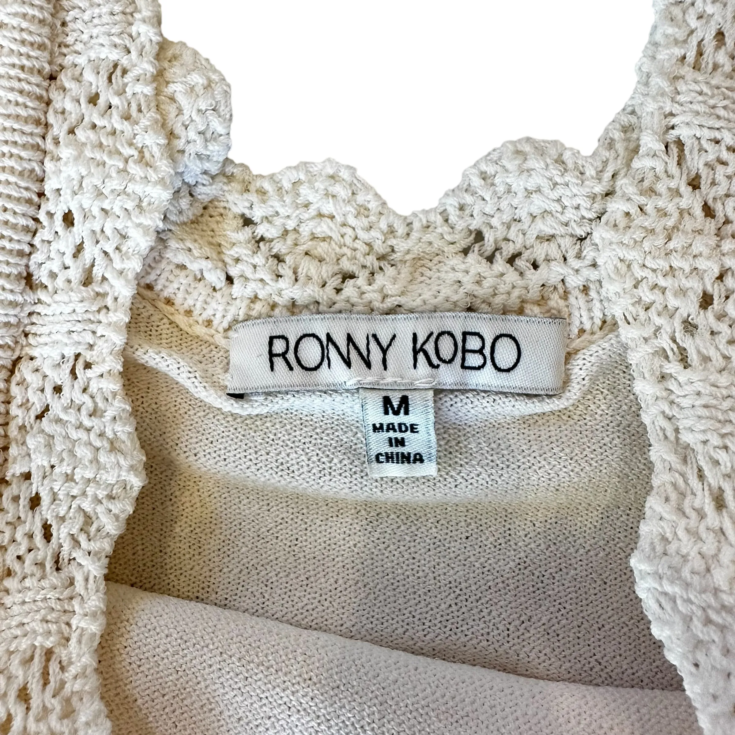 Long White Knit Dress - M