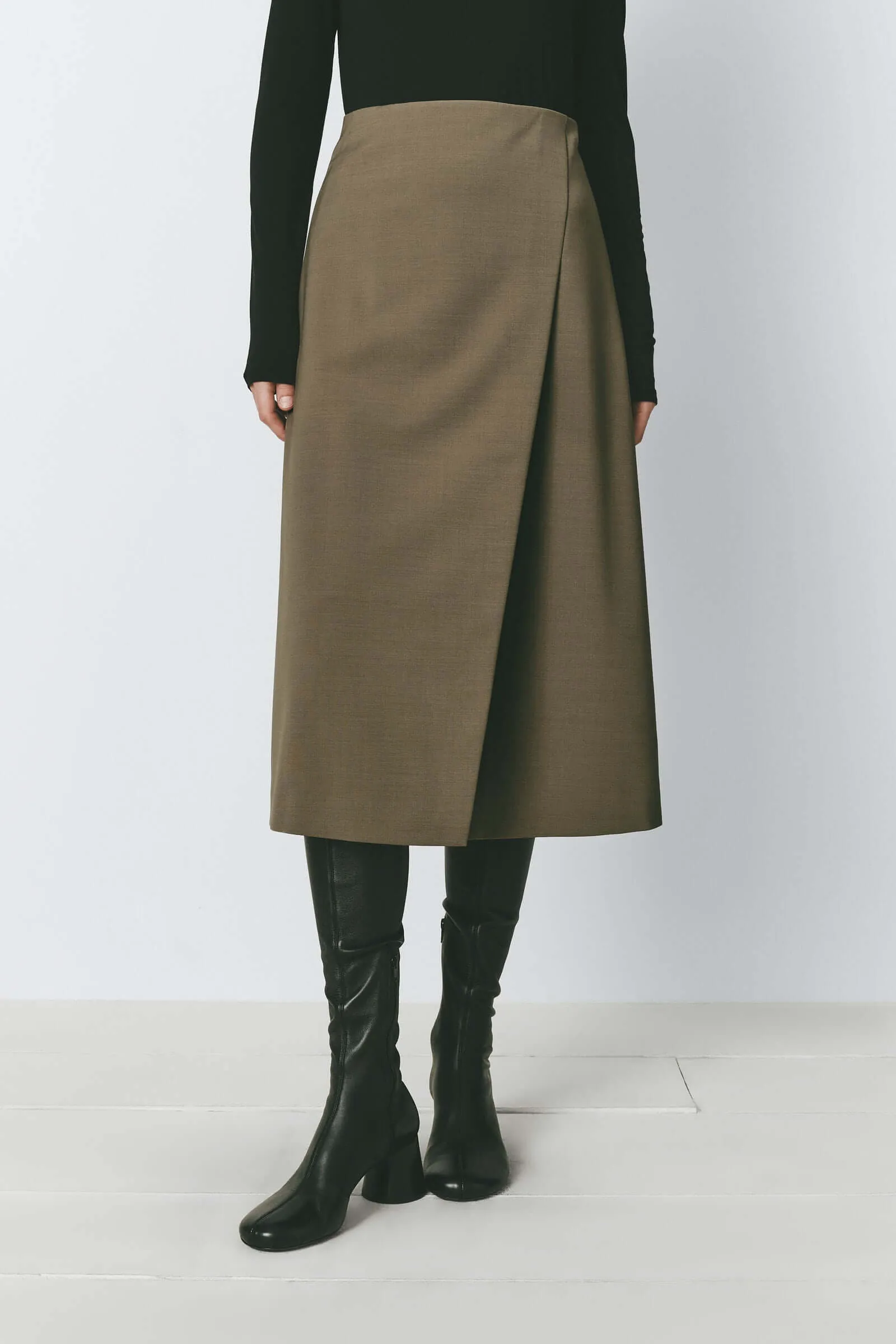 Lucille A-Line Midi Skirt