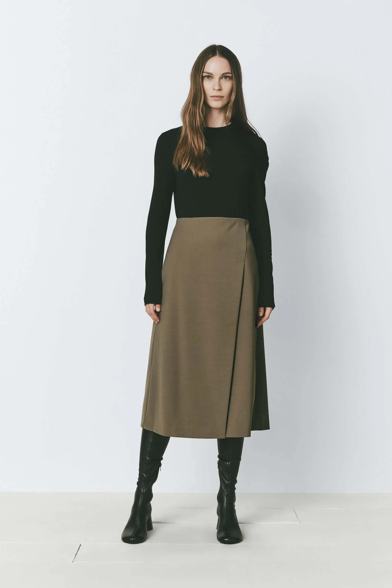 Lucille A-Line Midi Skirt