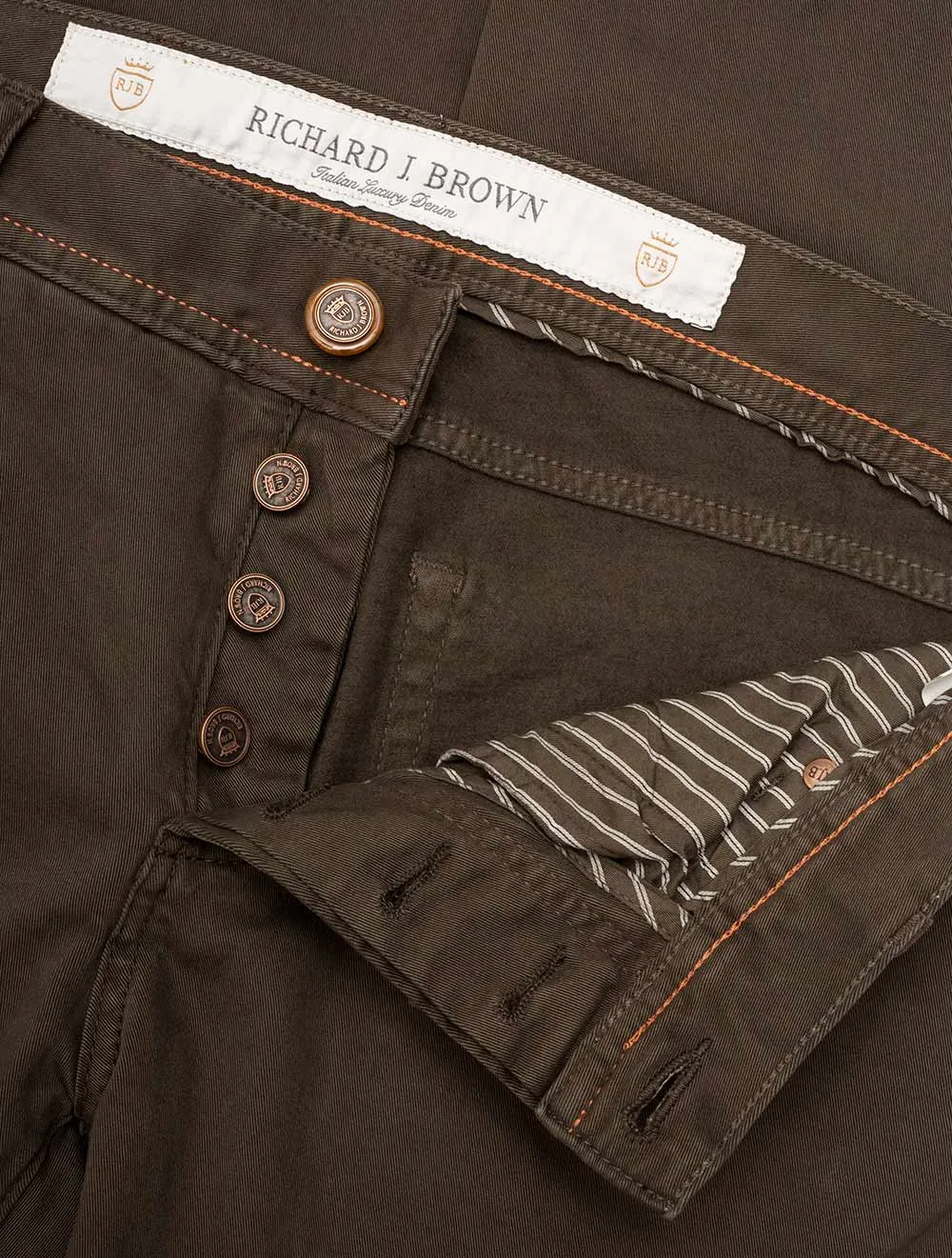 Luxury Cotton Cashmere Jeans Brown