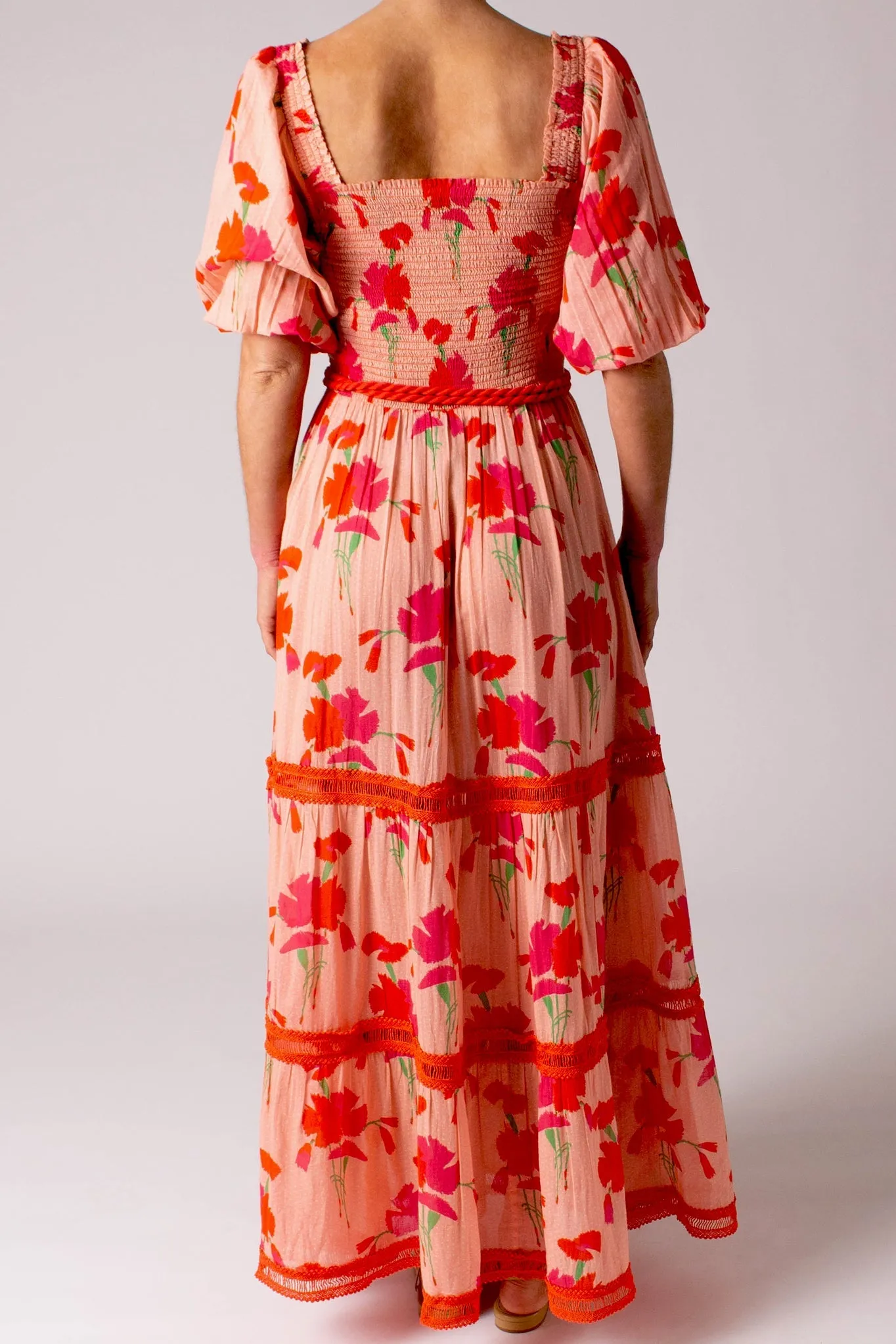 Mabelle Printed Gauze Dress - Pink Lemonade by Miguelina