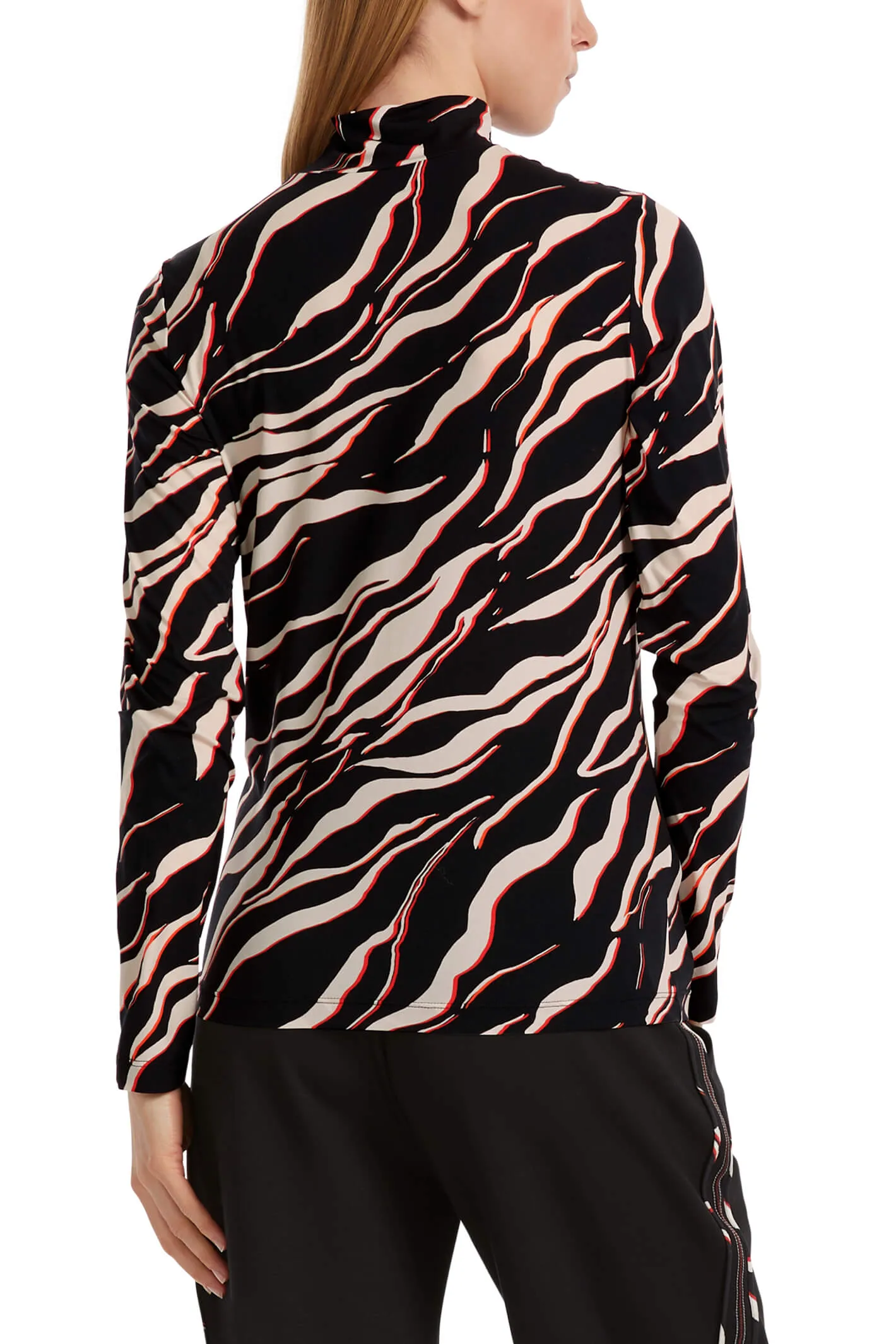 Marc Cain Sports VS 48.52 J09 278 Campari Orange Print Long Sleeve T-Shirt