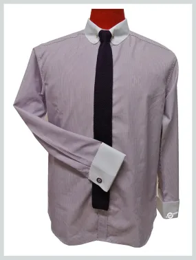 mens lilac shirt | penny pin collar vintage shirt