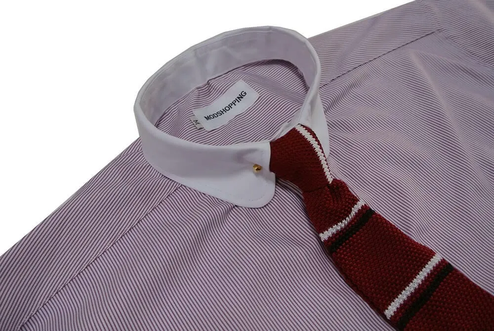mens lilac shirt | penny pin collar vintage shirt