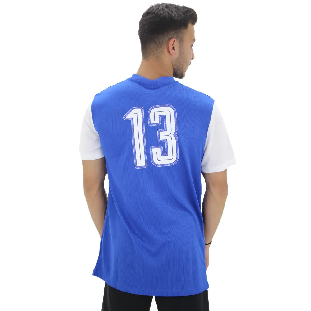 Men's Surf Soccer Number 13 T-Shirt,Blue