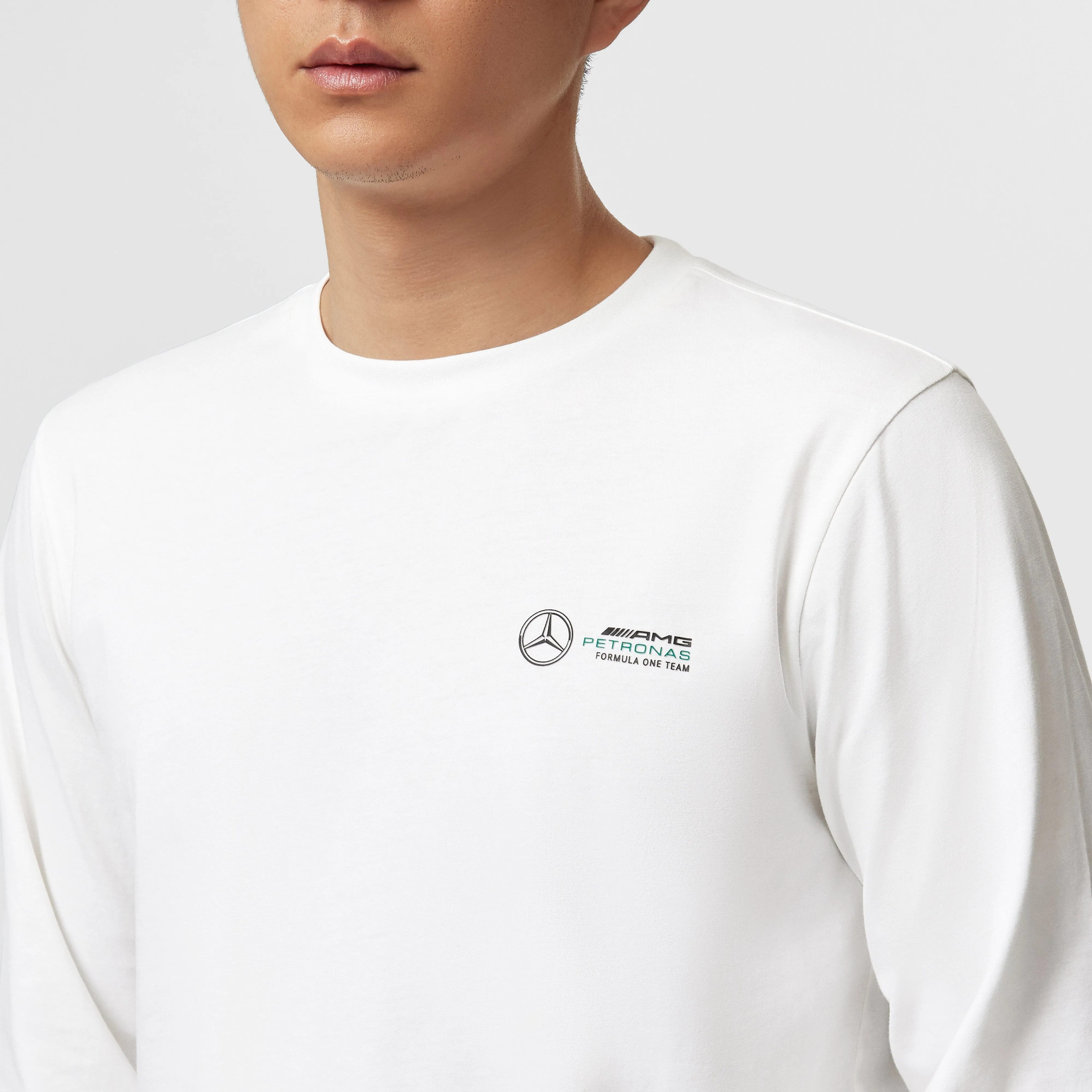 Mercedes AMG Petronas F1 Men's Long Sleeve T-Shirt - Black/White
