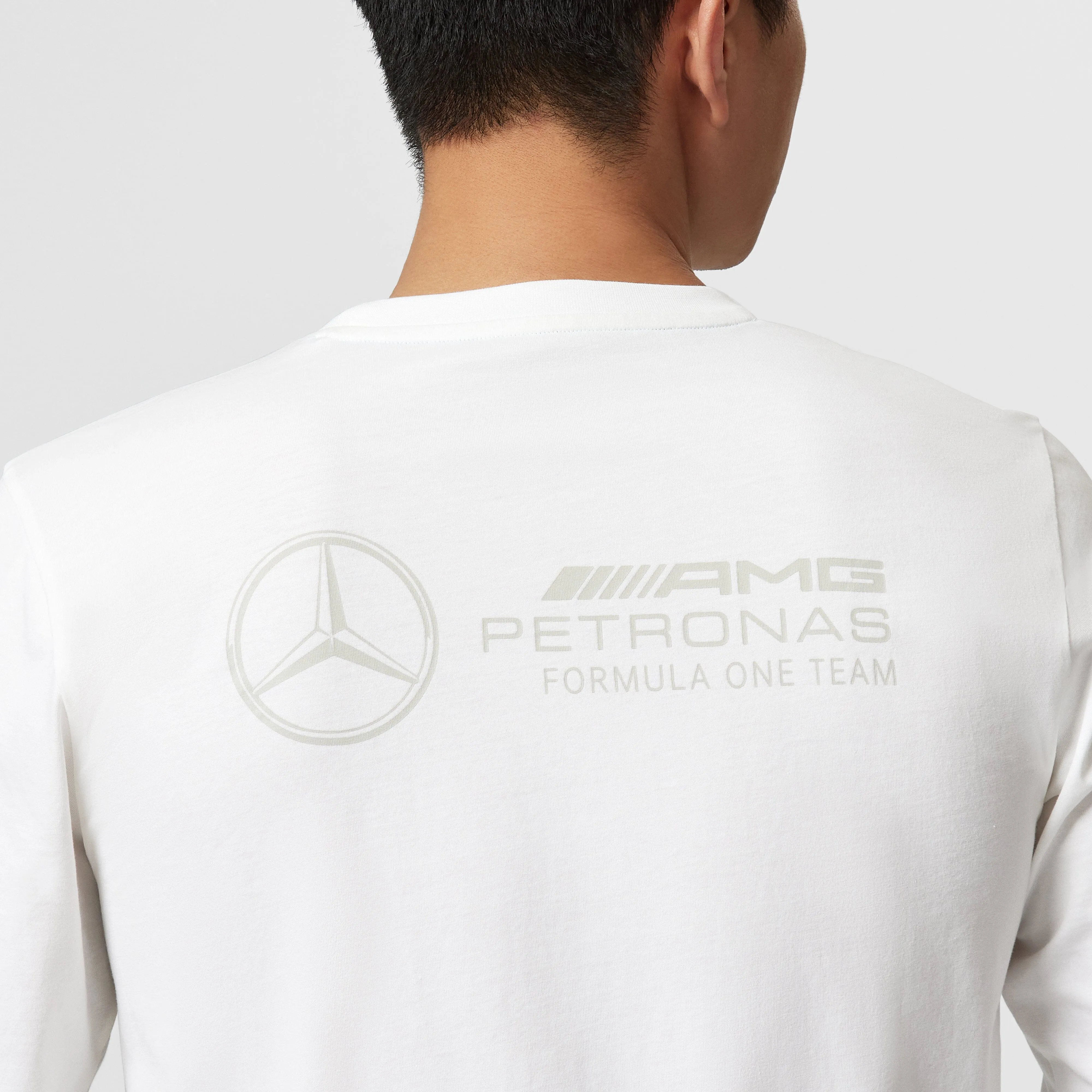 Mercedes AMG Petronas F1 Men's Long Sleeve T-Shirt - Black/White