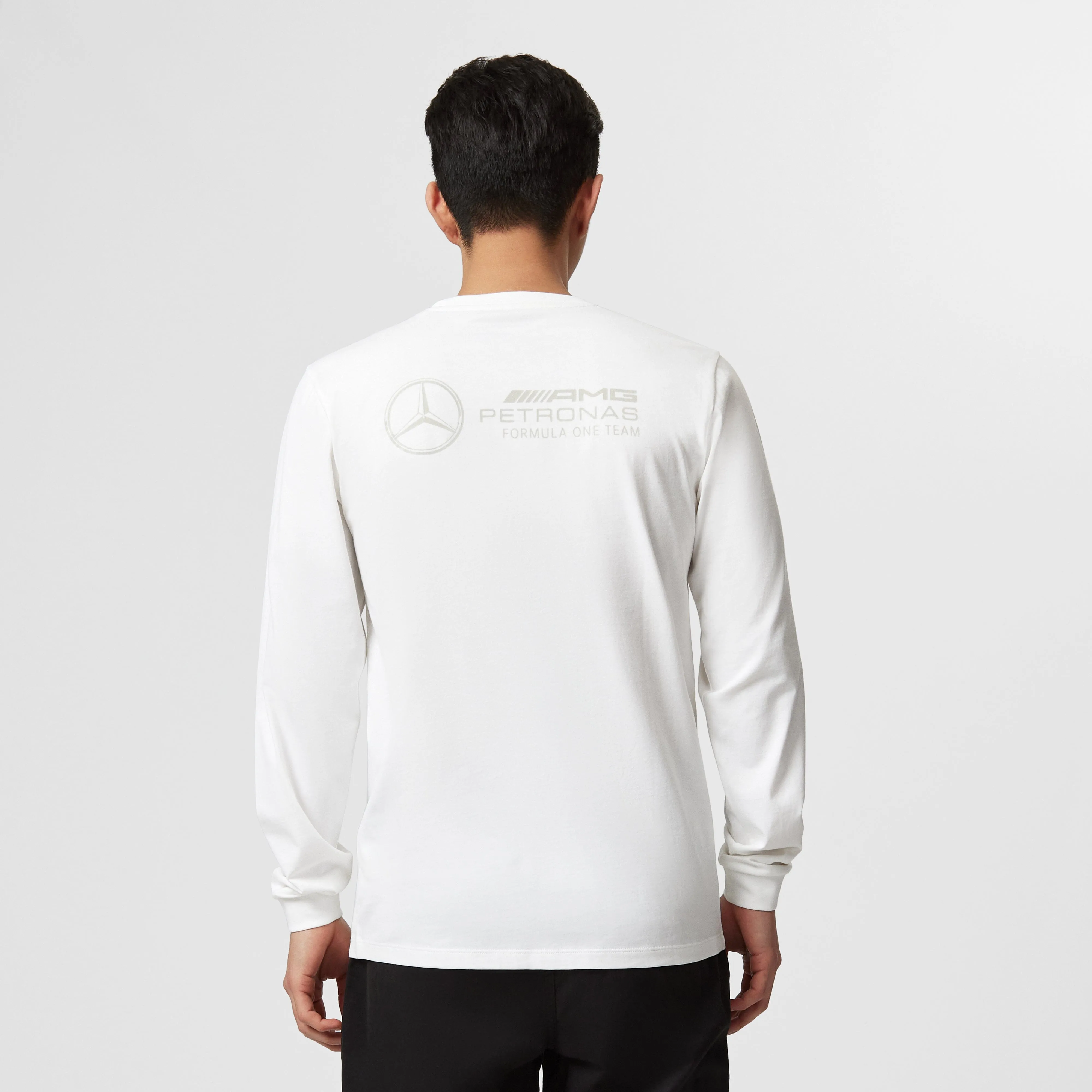 Mercedes AMG Petronas F1 Men's Long Sleeve T-Shirt - Black/White