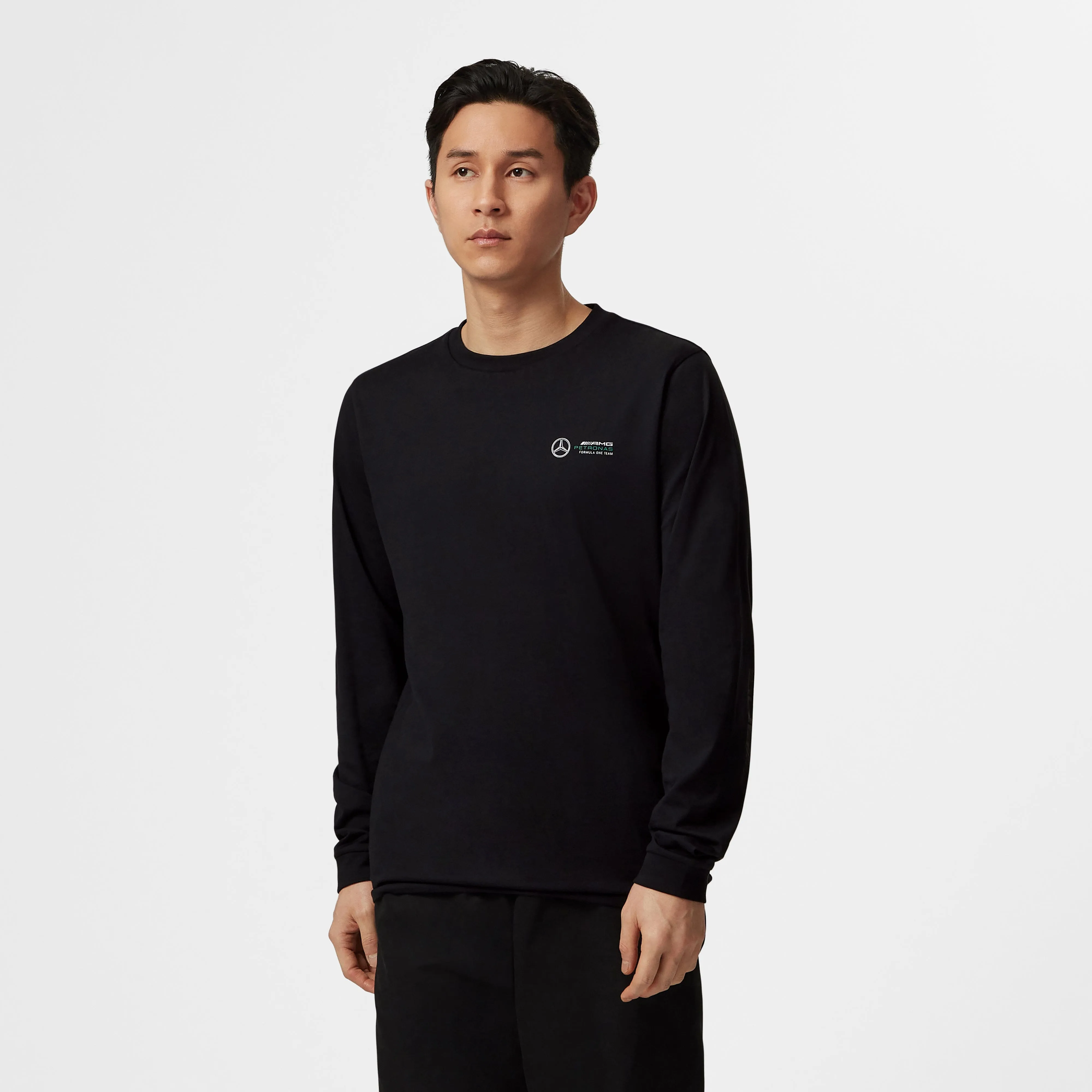 Mercedes AMG Petronas F1 Men's Long Sleeve T-Shirt - Black/White