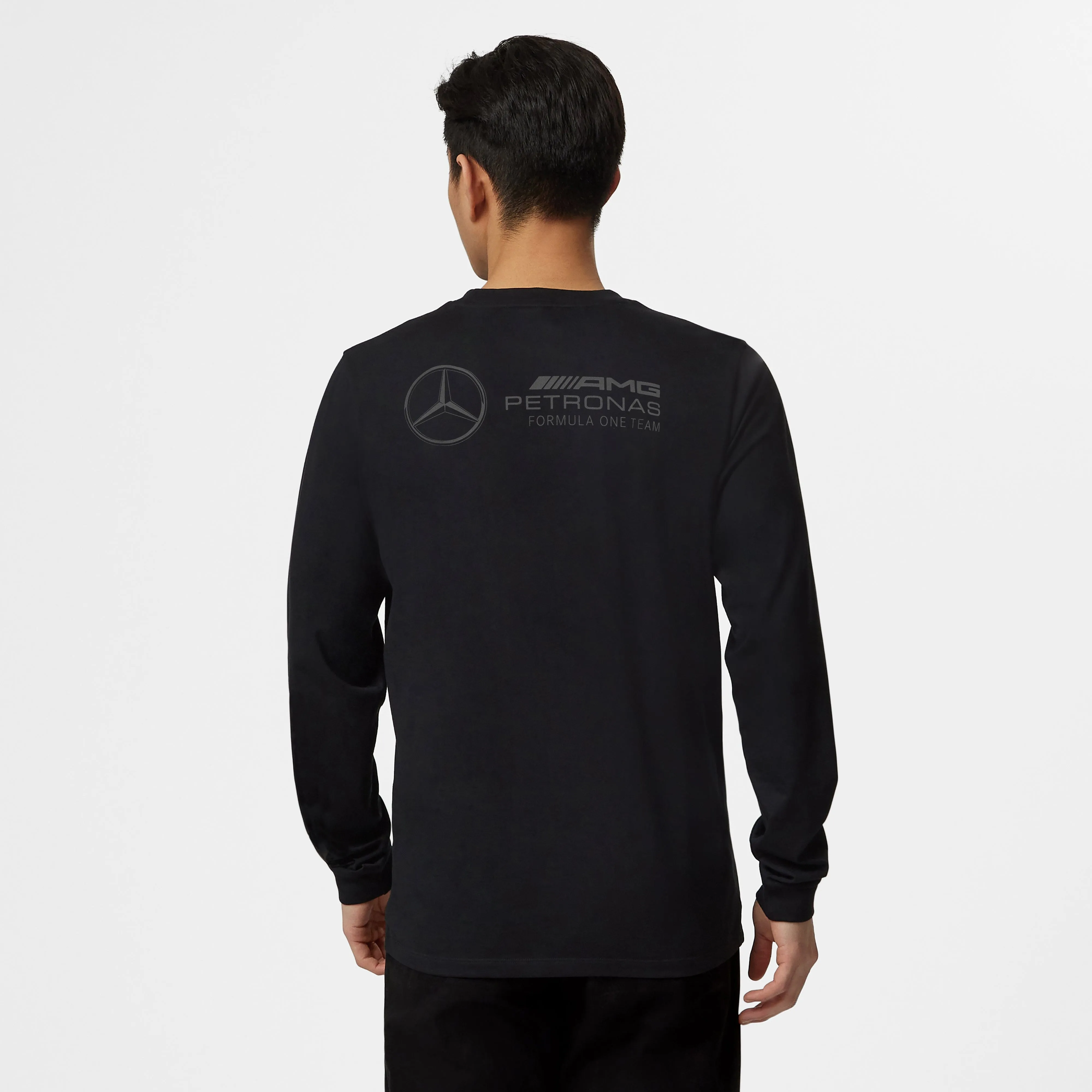 Mercedes AMG Petronas F1 Men's Long Sleeve T-Shirt - Black/White
