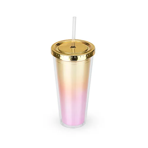 Metallic Ombre Tumbler Bougainvillea-Available 9/26
