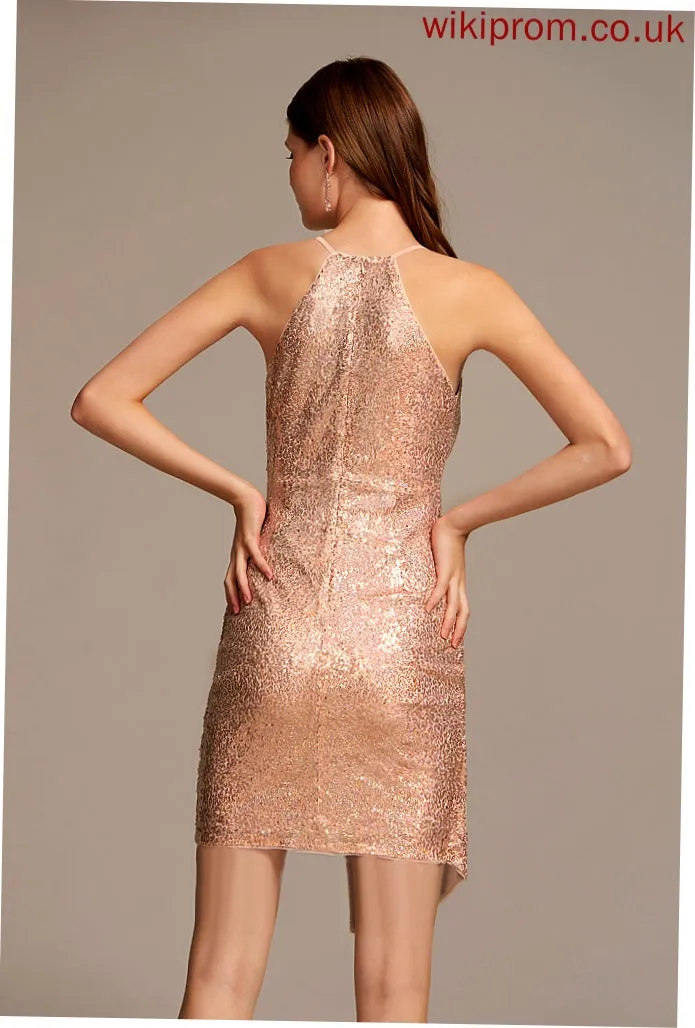 Mini Dresses Sleeveless Sexy V-Neck Sequined Bodycon Club Dresses Londyn