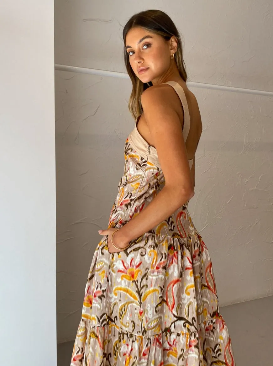 Mon Renn Kindred Midi Dress in Kindred