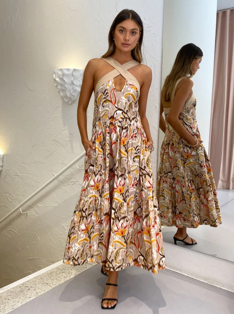 Mon Renn Kindred Midi Dress in Kindred