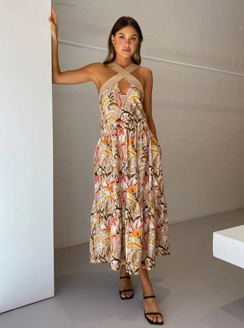 Mon Renn Kindred Midi Dress in Kindred