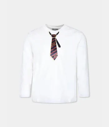 MOSCHINO TEE WITH TIE GRAPHIC