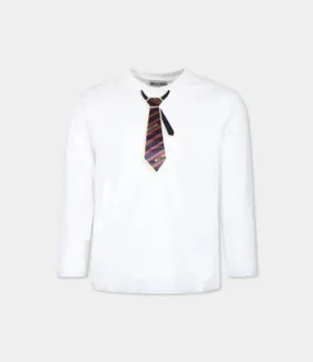 MOSCHINO TEE WITH TIE GRAPHIC