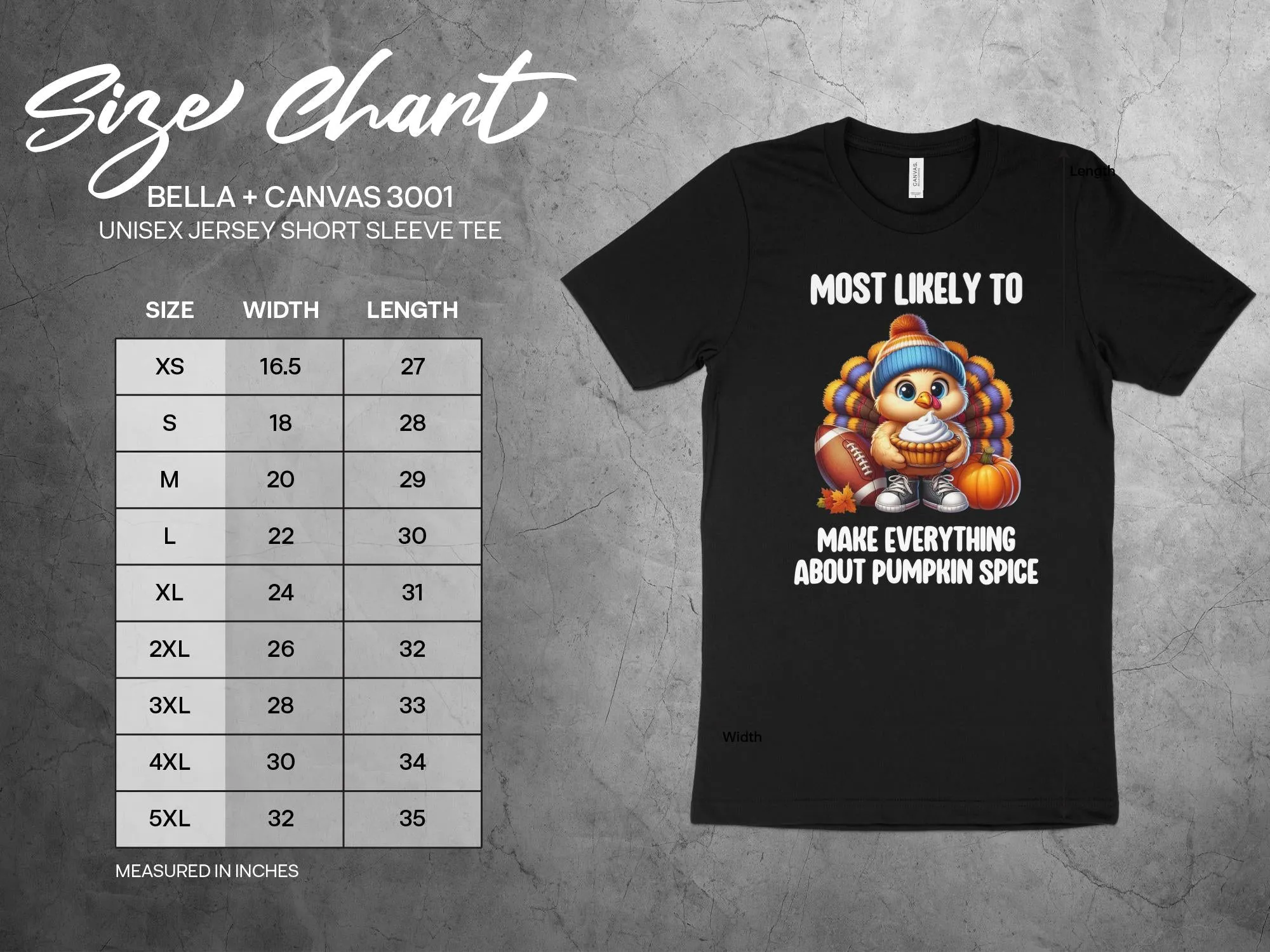 Most Likely To Make Everything About Pumpkin Spice T-Shirt, Funny Autumn Shirt, Thanksgiving Graphic Tee, Fall Season Tshirt