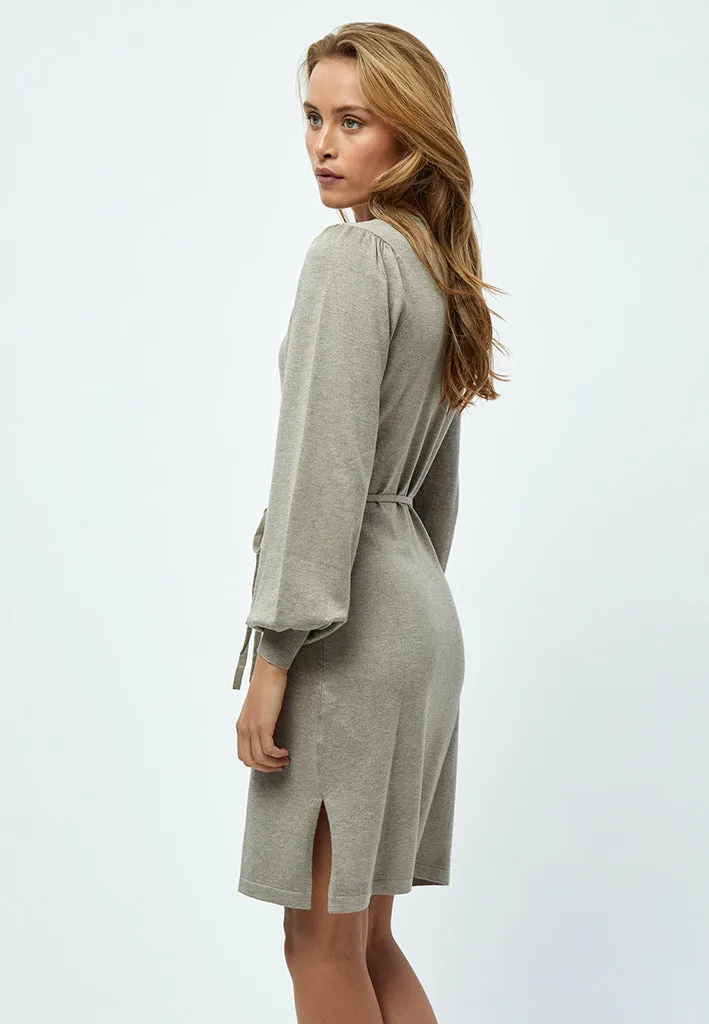 MSAstrid Short Knit Dress - Wood Smoke Melange