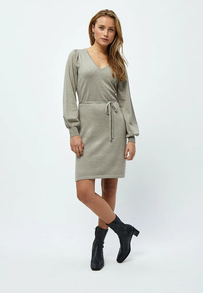 MSAstrid Short Knit Dress - Wood Smoke Melange
