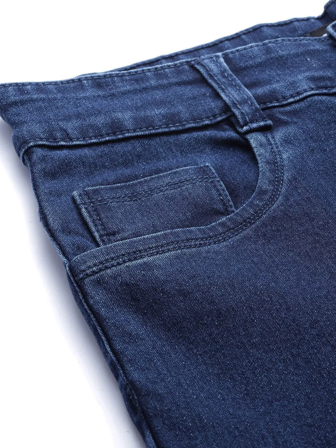 Navy Sequin Patch Jeans