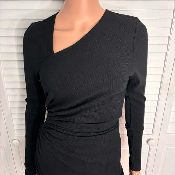 *NEW* MUCHE & MUCHETTE Miriam Black Open Hip Knit Maxi Dress