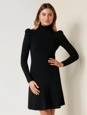 Nicole Puff Sleeve Knit Dress