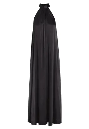 Ninka Black Silk Halterneck Dress