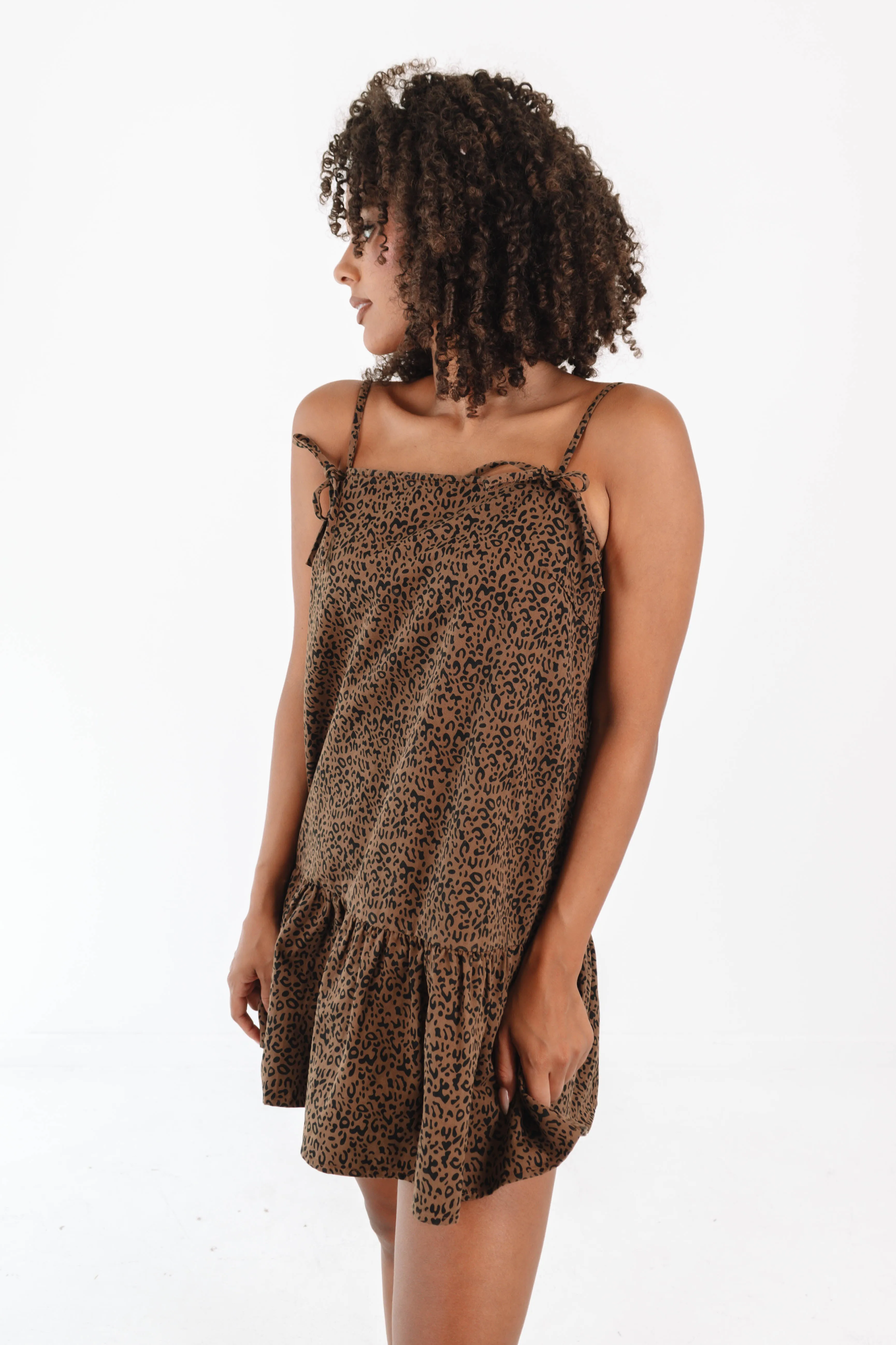 No Comment Dress - Khaki/Black